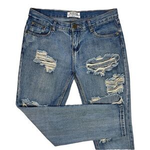 One X By One Teaspoon Awesome Baggies Low Waist Medium‎ Rise Distressed Jeans 26